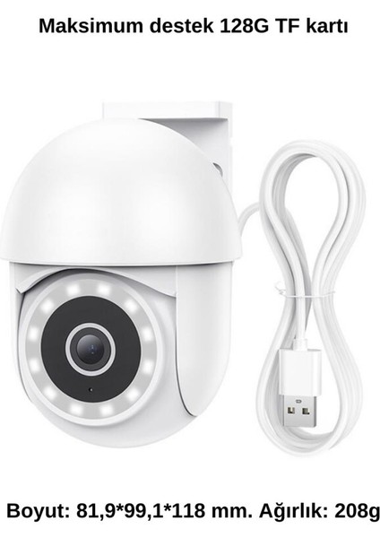 Hc Ful Hd İP65 Su Geçirmez Wifi Bağlantılı Dış Mekan Cctv Güvenlik Kamerası, Gece Görüşlü