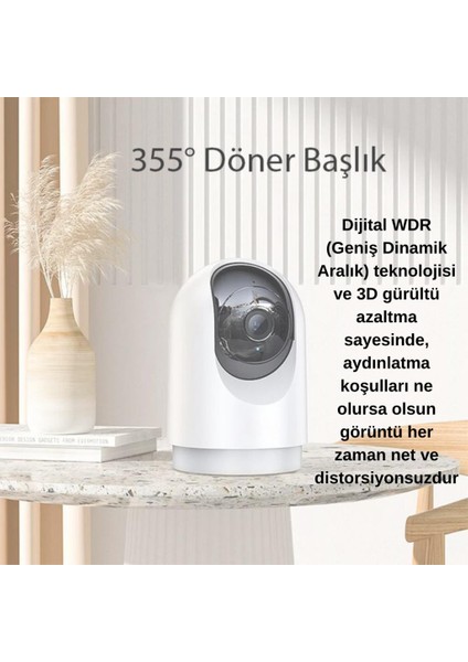 Hc Full Hd Gece Görüşlü Wifi Bağlantılı Cctv-Ptz Iç Mekan Ses Görüntü Güvenlik Kamerası, İP65