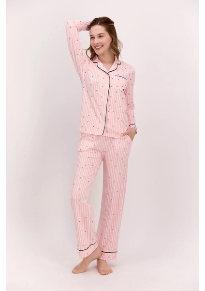 Çeyizlik Pembe Kadın Pijama Takım