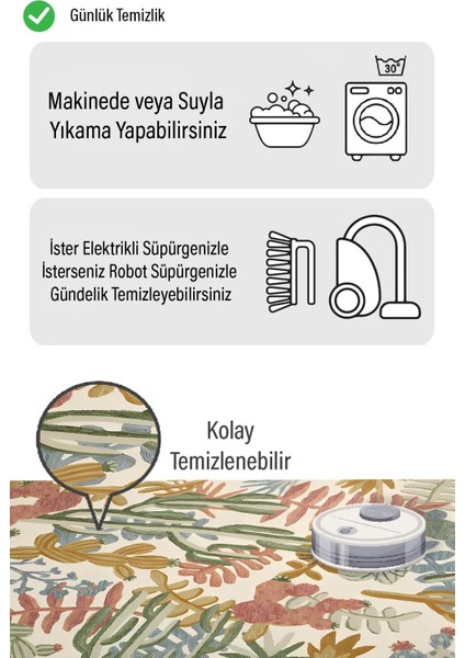 Kaktüs Desen Dijital Baskılı Zenit Kilim