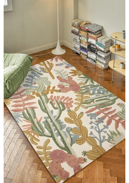 Kaktüs Desen Dijital Baskılı Zenit Kilim