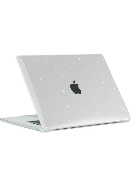 Apple MacBook Air 15" M3 A3114 Kılıf Simli Ön Arka Kapak