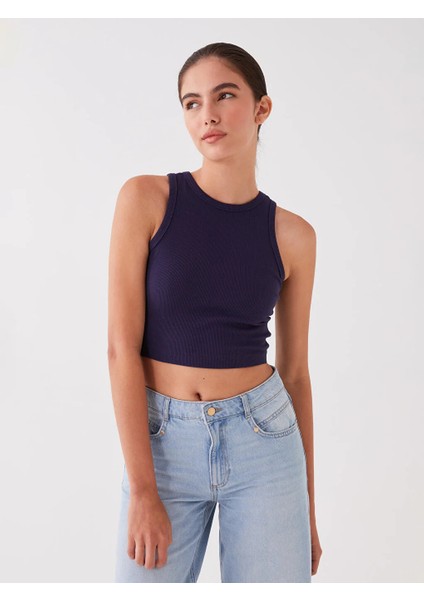 Halter Yaka Fitilli Crop Atlet - Büstiyer