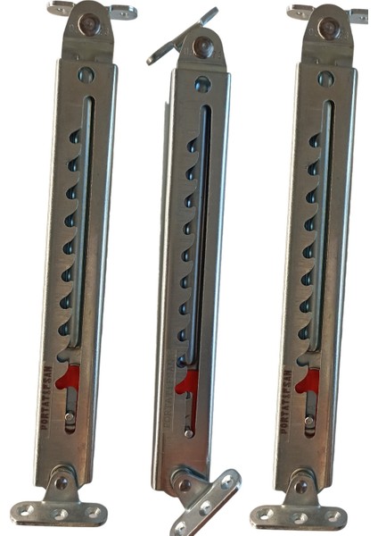 3 Adet Ayarlı Destek Mekanizması. Iki Ucu 90DRC Pabuçlu, 10 Kademe Ayarlı