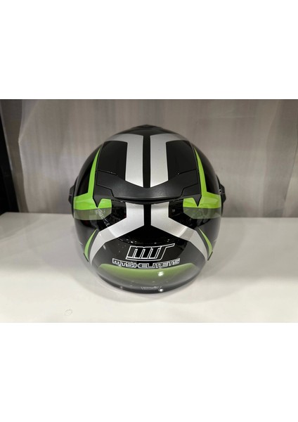 Kask Mts 625 Wasp Çenesiz Güneş Gözlüklü Yeşil/siyah
