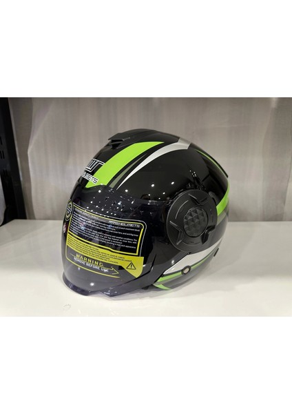 Kask Mts 625 Wasp Çenesiz Güneş Gözlüklü Yeşil/siyah