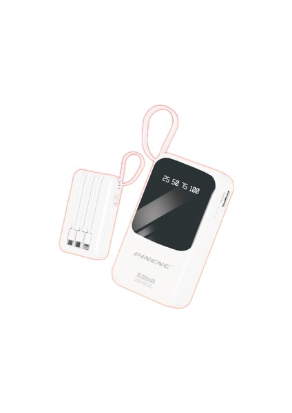 10.000 Mah 4 Kablolu Ledli Powerbank PN-560