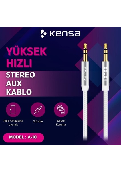 Aux Ses Kablosu Ultra Güçlü ve Dayanıklı