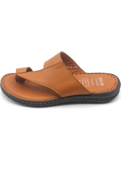 0016 Parmak Arası Hakiki Deri Anatomik Erkek Terlik