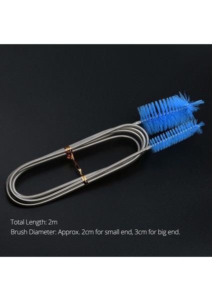 Mavi Bir Fırça Stili 90CM Yeni Akvaryum Temizleme Fırçası Su Filtresi Llily Borusu Hava Tüpü Hortumu Paslanmaz Çelik Esnek Çift Uçlu Hortum Fırçası Balık Tankı (Yurt Dışından) fırsatları
