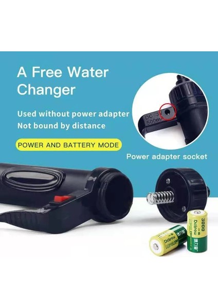 No.1 Tarzı Abd Fiş Adaptörü Yeni Elektrikli Akvaryum Su Değişim Pompası Temizleme Araçları Su Değiştirici Çakıl Temizleyici Balık Tankı Için Sifon Su Filtresi Pompası (Yurt Dışından) fiyatları