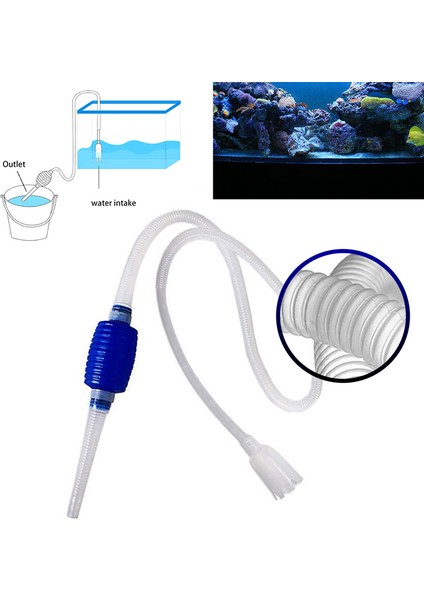 Mavi Stil 2 Adet Akvaryum Temiz Vakum Su Değişimi Değiştirici Çakıl Akvaryum Basit Balık Malzemeleri Tankı Vakum Sifon Pompası Akvaryum Temizleyici Araçları (Yurt Dışından) modelleri