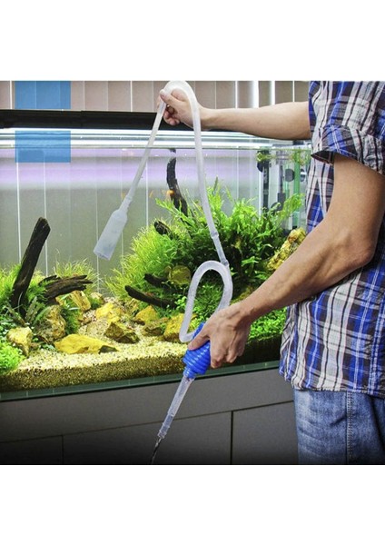 Mavi Stil 2 Adet Akvaryum Temiz Vakum Su Değişimi Değiştirici Çakıl Akvaryum Basit Balık Malzemeleri Tankı Vakum Sifon Pompası Akvaryum Temizleyici Araçları (Yurt Dışından) indirimleri