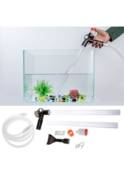 Akvaryum Balıkları Tank Temizleyici Hızlı Bırakma Akvaryum Vakum Sifon Pompası Balık Tankı Süzgeci Çakıl Temizleyici Su Filtresi (Yurt Dışından) fiyatları