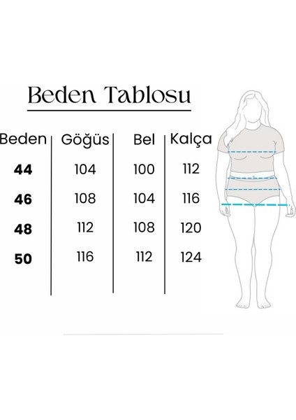 Çizgili V Yaka Büyük Beden Elbise 46 Beden