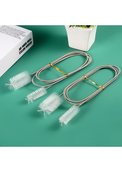 Sarı Stil 90CM Akvaryum Paslanmaz Çelik Yaylı Fırça Çift Kafa cm Filtre Kovası Giriş Çıkış Su Glae Temizleme Aracı (Yurt Dışından)