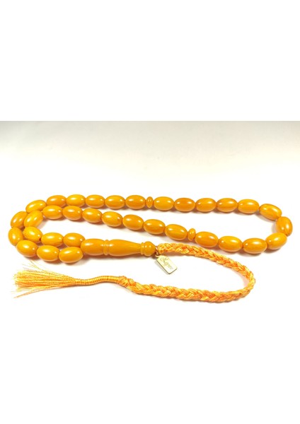 Ebu Zeyn Usta Eseri Imzalı Kat Kat Ipe Dizilmiş Sıkma Kehribar Sertifikalı 4792