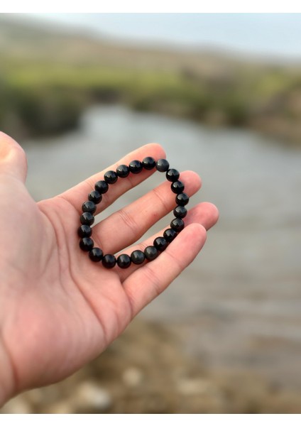 Doğaltaş 8 mm Obsidyen Taşı Bileklik Aa Kalite fiyatları