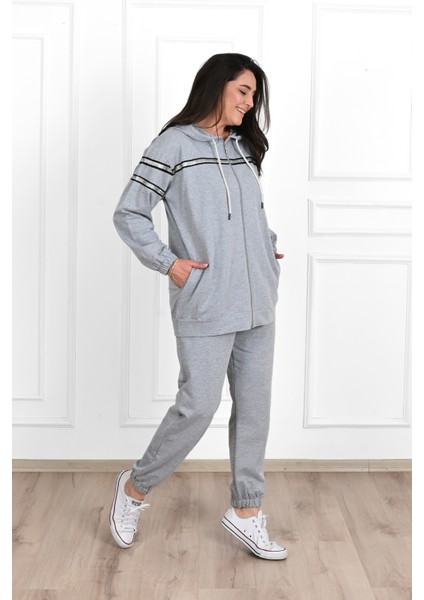 Kadın Sim Detaylı Büyük Beden Eşofman Takımı 3671-23