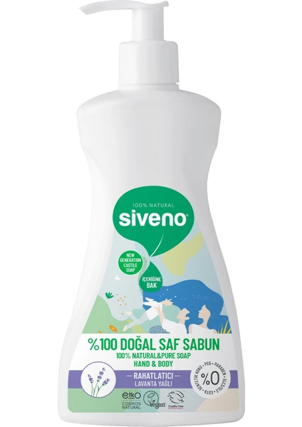 %100 Doğal Sıvı Kastil Sabun Lavanta Yağlı Yoğun Nemlendirici Arındırıcı Bitkisel Vegan 300 ml