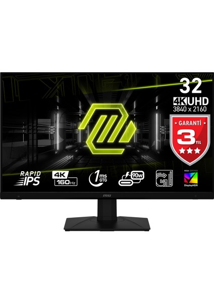 32" MAG 322UPF 3840x2160 (UHD) 16:9 FLAT RAPID IPS 160HZ 1MS FREESYNC PREMIUM PIVOT GAMING MONITOR