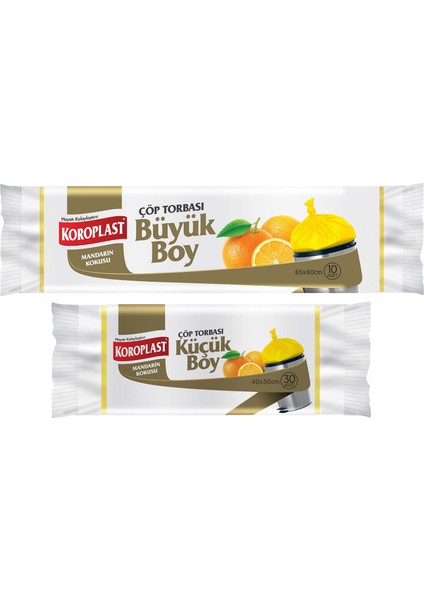 Mandarin Kokulu Küçük Çöp T. 30LU+BÜYÜK Çöp 10LU