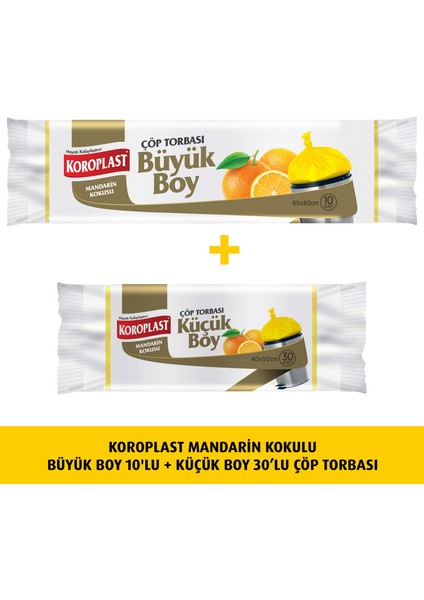 Mandarin Kokulu Küçük Çöp T. 30LU+BÜYÜK Çöp 10LU fiyatları