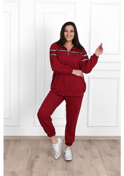 Kadın Sim Detaylı Büyük Beden Eşofman Takımı 3671-23 fırsatları