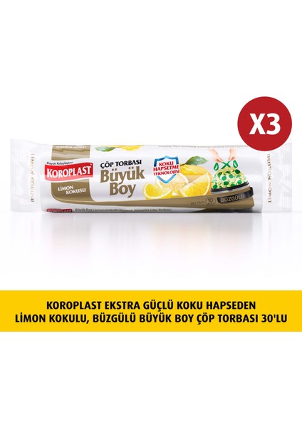 Koku Hapseden Limon Büzgülü Büyük Çöp 10LUX3 Ad