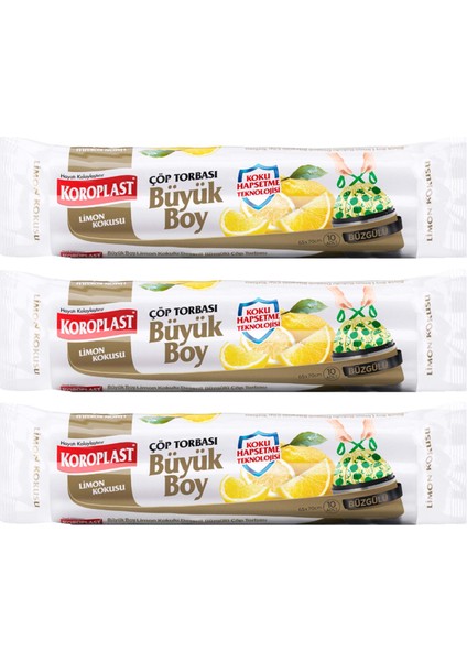 Koku Hapseden Limon Büzgülü Büyük Çöp 10LUX3 Ad