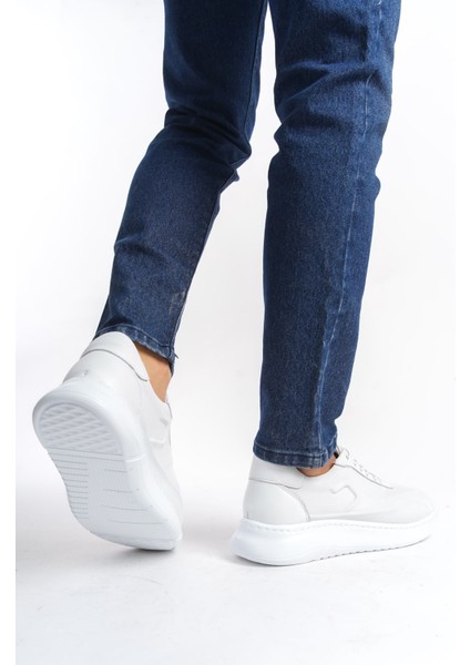 Hakiki Deri MBKNT2090-B Erkek Beyaz Sneaker & Spor Ayakkabı fırsatları