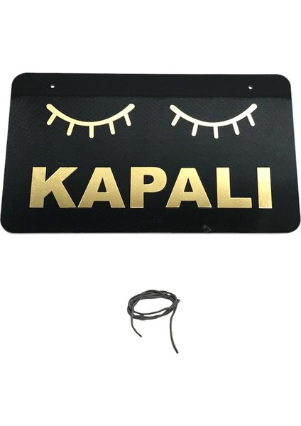 Mağaza Açık-Kapalı Levha 25*15 cm Siyah-Gold Pleksi T214