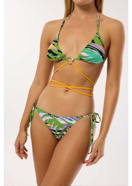 4626 Yeşil Desenli Bikini Takımı modelleri