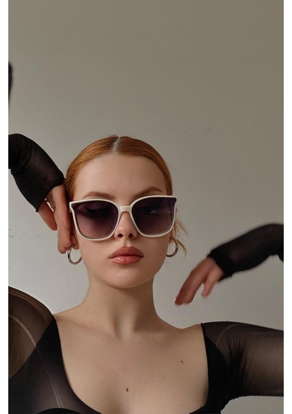Jasmin Kadın Cat-Eye Güneş Gözlüğü Krem modelleri