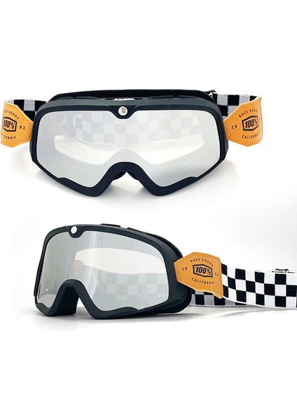 Retro Motosiklet Gözlükleri, Harley Motosiklet Kaskı Gözlükleri, Ön Cam ve Miyopi Için Anti-Uv Gözlükler (Yurt Dışından)