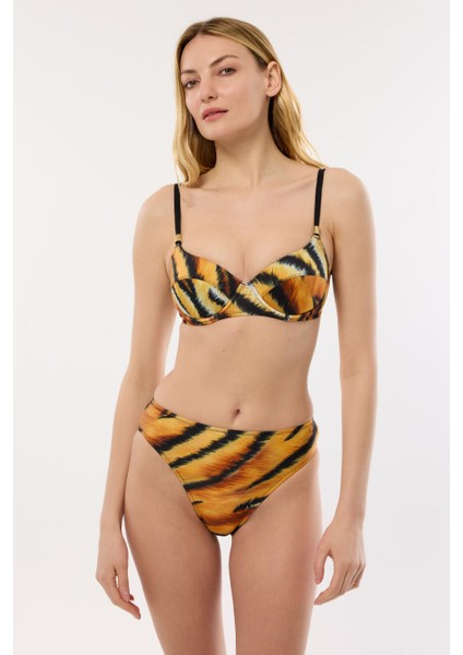 4628 Kaplan Desenli Bikini Takımı