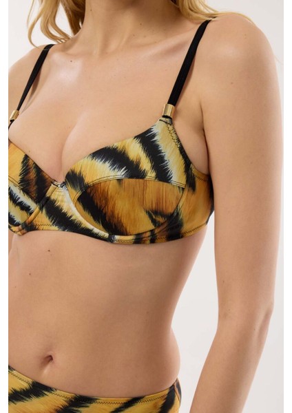 4628 Kaplan Desenli Bikini Takımı