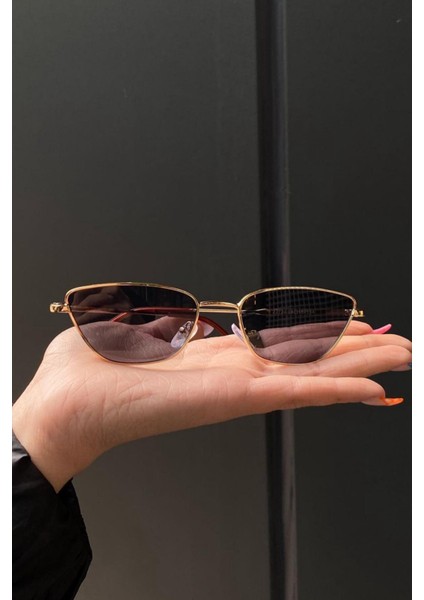 Glass Kadın Cat-Eye Güneş Gözlüğü Siyah-Gold modelleri