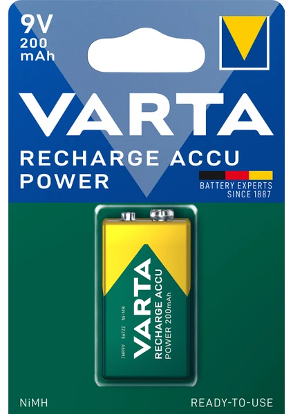 VARTA 200mAh 9V Şarj Edilebilir Pil