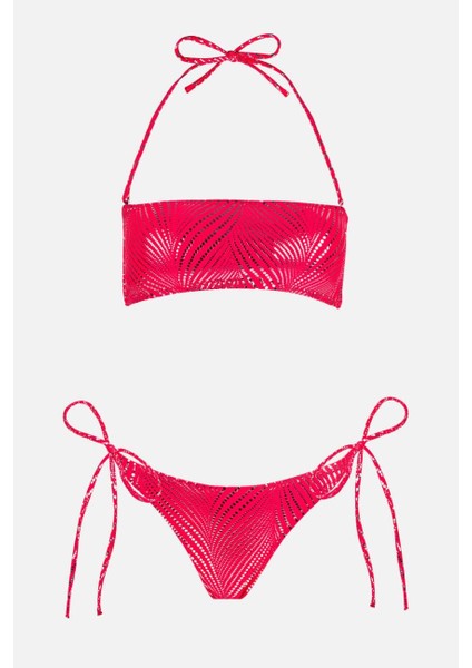 4644 Neon Kırmızı Straplez Bikini Takımı fırsatları