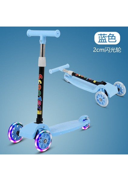 Çocuk Scooter'ı Üç Tekerlekli Grafiti Flaş Araba Tek Tıklamayla Katlanır Taşınabilir Scooter (Yurt Dışından)