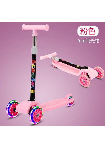 Çocuk Scooter'ı Üç Tekerlekli Grafiti Flaş Araba Tek Tıklamayla Katlanır Taşınabilir Scooter (Yurt Dışından)