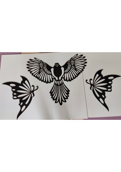 Kartal (1AD) Kelebek(2 Adet) Duvar Süsü