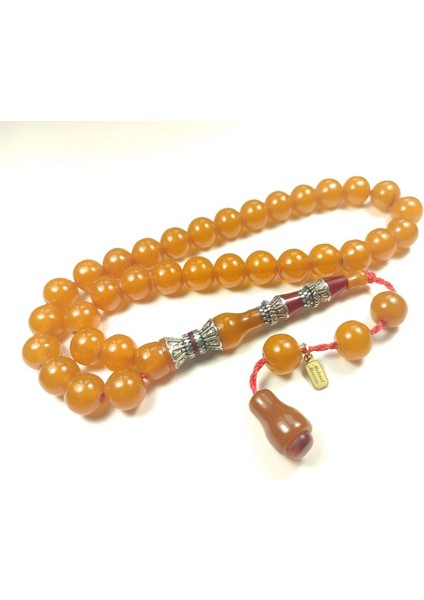 Usta İmzalı 925 Ayar Gümüş Nakkaşlı Sıkma Kehribar Sertifikalı 4752