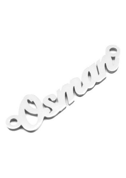 Kişiye Özel Isim Yazılı 925 Ayar Gümüş Silver Renk Püskül Ucu