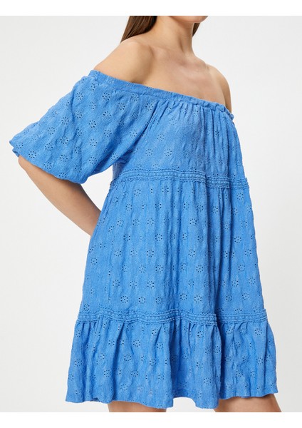 4Sak80383Ek 637 Mavı Kadın Jersey Elbıse indirimleri