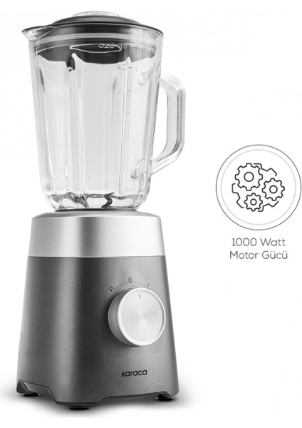 Premium Limited Edition Cam Sürahili Paslanmaz Çelik Bıçaklı Smoothie Blender