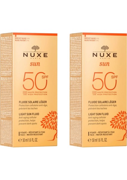 Spf 50 Fluide İnce Yapılı Yüz Güneş Kremi 2 Adet