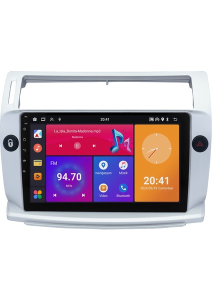 Citroen C4 (2005-2011) Android 14 Multimedya - 2 GB Ram - 32 GB Hafıza - Carplay CRV4072XP