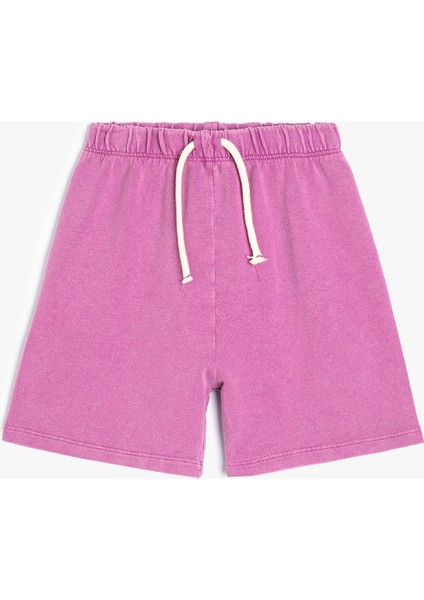 Basic Şort Beli Bağlamalı Pamuklu